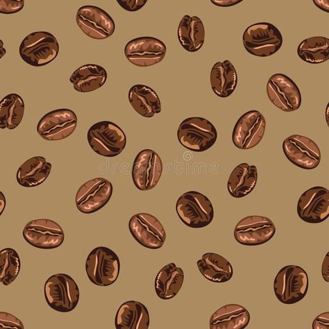 Coffee Pattern Illustration, Wallpaper Backgrounds Coffee, Coffee Bean Illustration, Coffee Beans Illustration, Beans Aesthetic, Backgrounds Coffee, Popsicles Packaging, Advertising Design Layout, Coffee Beans Art