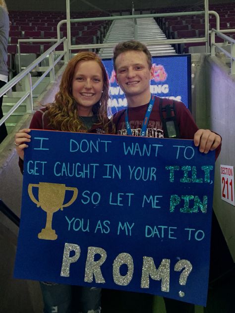 Surprised my boyfriend at states #wrestling #promposal #promdate #wrestlingthings Promposal Ideas For Him Wrestling, Hoco Wrestling Proposals, Winter Formal Proposal Wrestling, Wrestler Promposal, Wrestling Boyfriend, Wrestling Promposal Ideas, Wrestling Dance Proposals, Sadie’s Proposal Ideas Wrestling, Wrestling Promposal