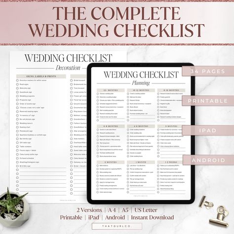 Wedding Checklist Printable, Wedding Planning Checklist, Wedding Planner Organizer, Wedding Checklist Template, Wedding To Do List, PDF Printable Wedding Planning Checklist, Name Change Checklist, Honeymoon Checklist, Wedding Checklist Template, Complete Wedding Checklist, Wedding Planning Checklist Printable, Wedding Checklist Printable, Wedding Planner Checklist, Checklist Wedding