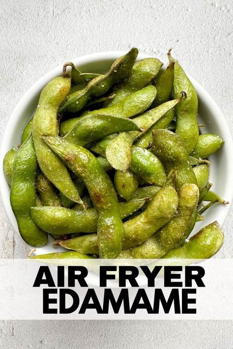 Air Fryer Edamame, Frozen Edamame, Edamame Recipes, Small Air Fryer, Large Air Fryer, Air Fryer Dinner Recipes, Garlic Parmesan, Edamame, Sesame Oil