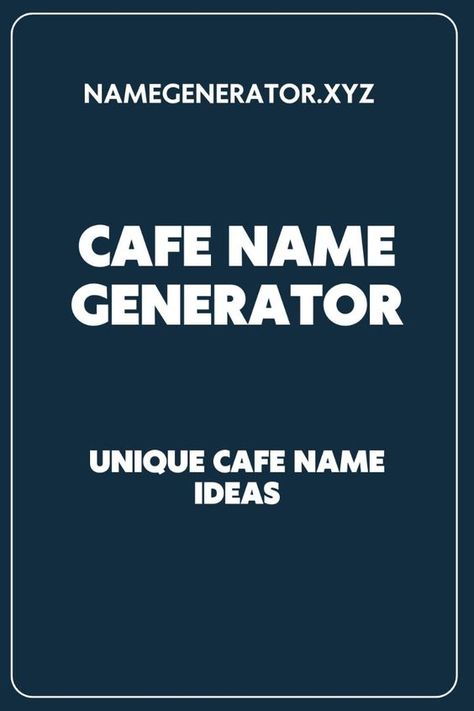 Use our Cafe Name Generator to generate Unique Cafe Name Ideas. Generate different themes Cafe names as per your requirement. Famous Cafe Names Around The World and How to come with cafe name ideas. Cute Coffee Shop Names, Unique Cafe Name Ideas, Cute Cafe Names, Aesthetic Cafe Names, Coffee Shop Names Ideas Unique, Cafe Names Ideas Creative, Coffee Shop Names Ideas, Cafe Names Ideas, Indian Cafe