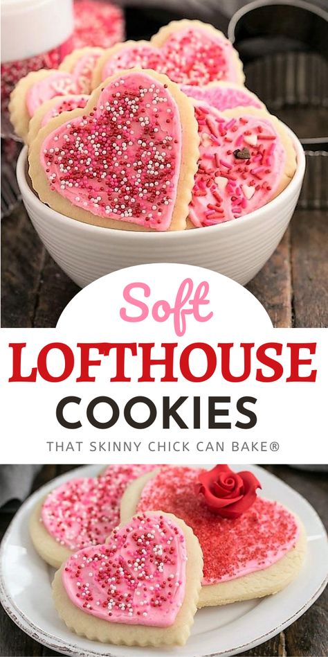 Bakery Sugar Cookies, Baking Recipes Sweet, Lofthouse Cookie Recipe, Lofthouse Sugar Cookies, Lofthouse Cookies, Valentine Sugar Cookies, Baking School, Cookie Bakery, Rolled Sugar Cookies