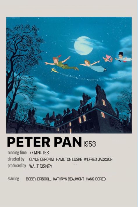 Peter Pan Movie, Peter Pan 1953, Old Disney Movies, Animated Movie Posters, Old Cartoon Shows, Disney Movie Posters, Disney Movie Night, Disney Movies To Watch, Iconic Movie Posters