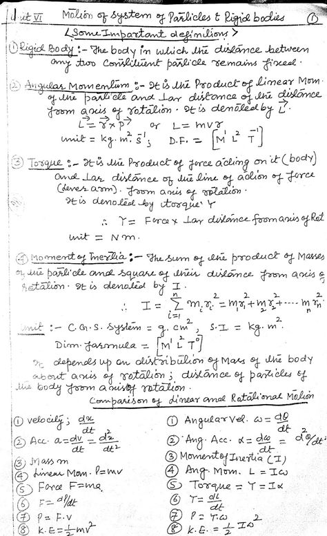 System of Particle and Rotational Motion 11th Class Handwritten Notes System Of Particle And Rotational Motion, System Of Particles And Rotational Motion, System Of Particles Notes, Rotational Motion Physics Notes, Class 11 Notes, Motion Physics, Neet Notes, Rotational Motion, Projectile Motion