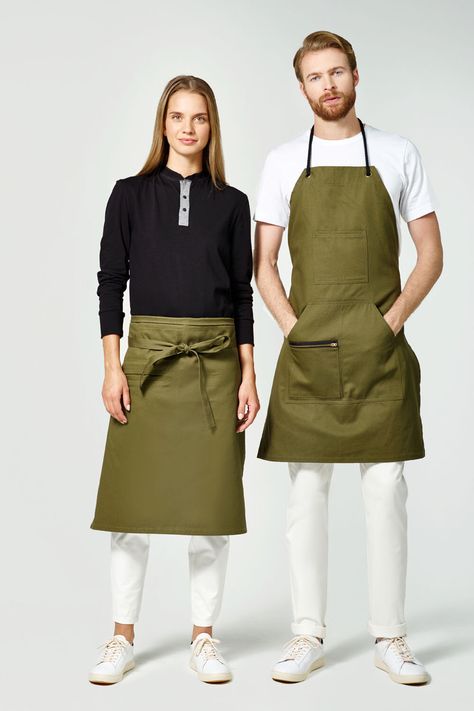 Restaurant — Elevating the uniform to a craft Service Uniform Restaurant, Restaurant Uniforms Casual, Modern Restaurant Uniforms, Restaurant Uniform Design, Staff Uniform Ideas, Restaurant Uniforms Trendy, Restaurant Staff Uniform, Linen Uniform, Waitstaff Uniform