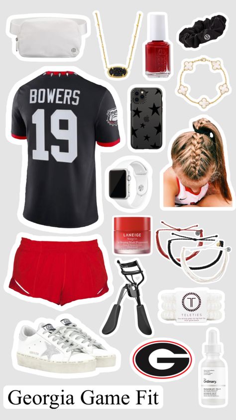 Georgia Bulldogs Outfit, University Of Georgia Game Day Outfit, Uga Clothes, Georgia Clothes, Georgia Bulldog Outfits Woman, Cute Georgia Bulldog Shirts, Georgia Bulldogs Hoodie, Gameday Outfits, Georgia Girls