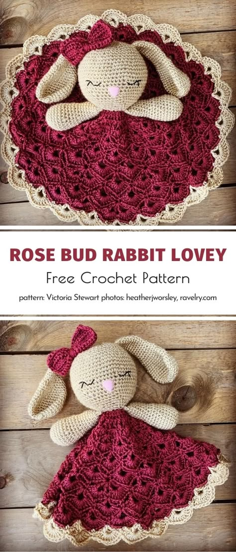 Crochet Baby Projects, Lovey Pattern, Crochet Lovey, Pola Amigurumi, Expecting Parents, Rose Bud, Crochet Clothes Patterns, Diy Crochet Projects, Crochet Baby Patterns