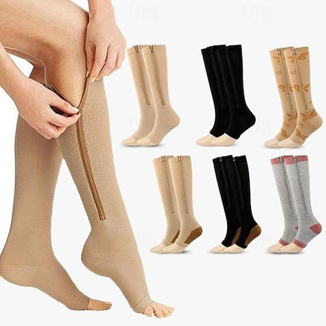 Men In Stockings, Toe Spacers, Womens Compression Socks, Home Medicine, Knee High Stockings, Compression Stockings, Home Health Care, Breathable Shoes, Lower Leg