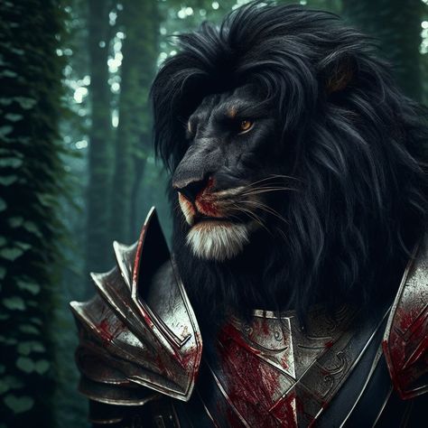 Leonin D&d, Dnd Leonin, Leonin Dnd, Dnd Oc, Animal Head, Monster Mash, Dungeons Dragons, A Concept, Lush Greenery