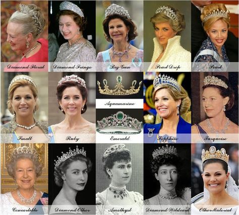 The Royal Order of Sartorial Splendor: Readers' Ultimate Tiaras: Your Other Material Winner! Modern Tiara, Tiara Collection, Royal Hairstyles, Young Queen Elizabeth, Royal Family Trees, Royal Crown Jewels, Princess Letizia, 29 November, Royal Crowns