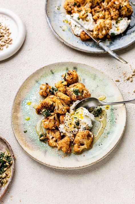 Blackened Honey Spiced Cauliflower Salad – Peachy Palate Honey Sriracha Cauliflower, Honey Sesame Cauliflower, Blackened Cauliflower, Honey Cauliflower, Smitten Kitchen Cauliflower Salad, Spiced Cauliflower, Burrata Cheese, Buffalo Mozzarella, Cauliflower Salad