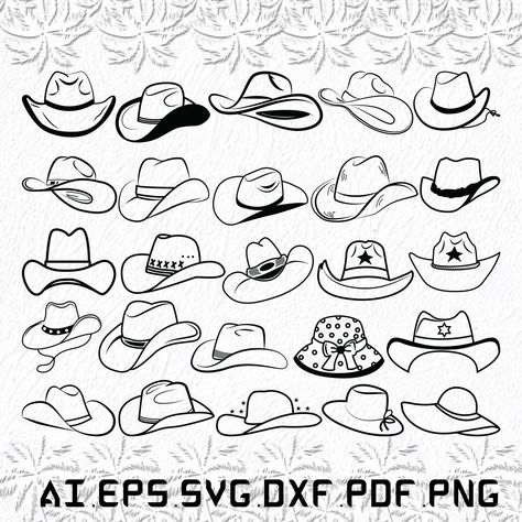 Custom Cowboy Hats Cartoon, Upside Down Cowboy Hat Tattoo, Cowboy Hat Clip Art Free, Cowboy 15 Hat Clipart, Cowboy Svg Westerns, Cowboy Hat Tattoo Design, Akubra Hat Tattoo, Western Hat Tattoo, Cowboy Hat With Feather Tattoo