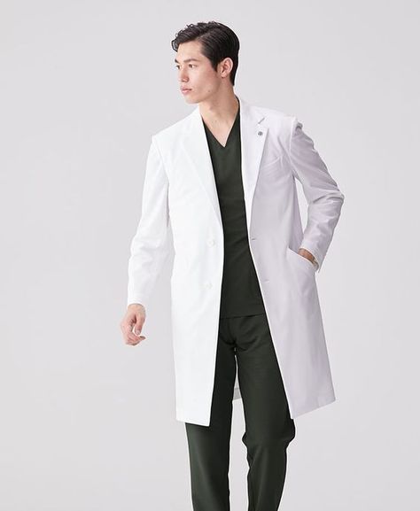 Lab Coat Fashion, Lab Coats For Men, Men's Lab Coat, Medical Stethoscope, Doctor Coat, Healthcare Uniforms, Rehearsal Dinner Outfits, Doctor Outfit, Gentleman Aesthetic