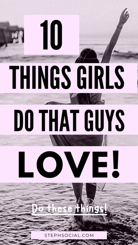 10 Things Girls Do That Guys Love! How to get his attention. How to get him to notice you. How to get a boyfriend. How to make him miss you. How to make him want you. Things guys like in a girl. Signs he likes you. Signs he wants to date you. How to talk to guys. How To Get Attention From Boyfriend, What To Post To Get His Attention, Getting His Attention, How To Get People To Notice You, How To Grab A Guys Attention, Things To Whisper In His Ear, How To Get Your Boyfriends Attention, Do I Like Him Or The Attention, How To Get A Guy To Talk To You