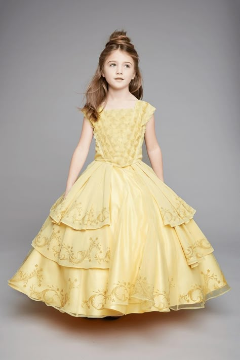 The Ultimate Collection Live-Action Belle Ball Gown | Chasing Fireflies Joan Of Arc Costume, Belle Ball Gown, Girls Mermaid Costume, Tutu Couture, Belle Costume, Tulle Underskirt, Chasing Fireflies, Knight Costume, Yellow Gown