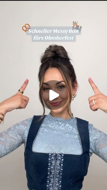 Spieth & Wensky on Instagram: "Einfache Dirndl Frisuren 🤝🏼 wir Wenn’s mal wieder schnell gehen muss, ist dieser Dutt einfach ein life saver 😍💕  Outfit: Dirndl Demo in blau Bluse Amsterdam in hellblau  #dirndlfrisur #einfacherdutt #schnellefrisur #duttfrisur #dirndl #tracht #oktoberfest #wiesn #spiethundwensky" Dirndl Hair, Oktoberfest Hair, Dirndl Hairstyles, Oktoberfest Hairstyle, Oktoberfest Outfit, Amsterdam, Hairstyles, Hair Styles, Hair