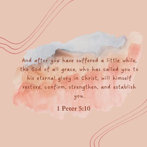 1 Peter 5 10, Peter 5 10, Bible Verse Wallpaper Iphone, Sample Prayer, Learn The Bible, 1 Peter 5, Scripture Memory, Christian Verses, Beautiful Bible Verses