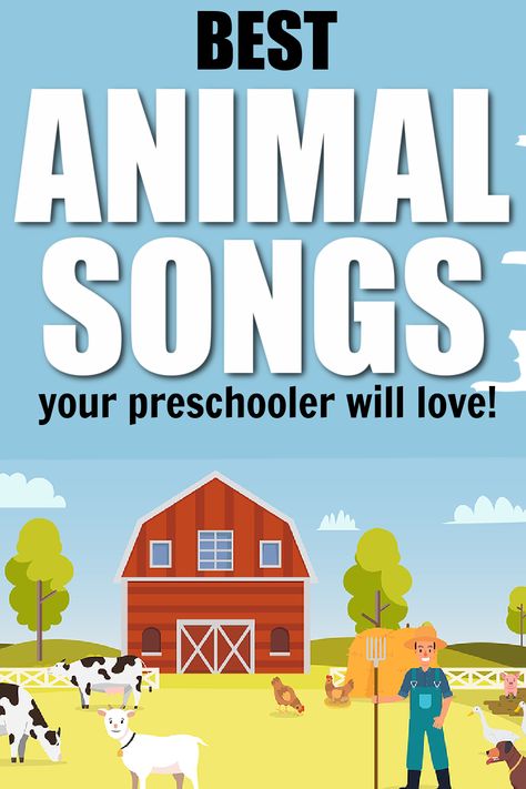 Songs About Animals For Preschool, Animal Songs For Toddlers, Animal Songs For Preschool, Movement Songs For Toddlers, Infant Songs, Preschool Counting Songs, Farm Animal Songs, Preschool Fingerplays, Songs For Preschoolers