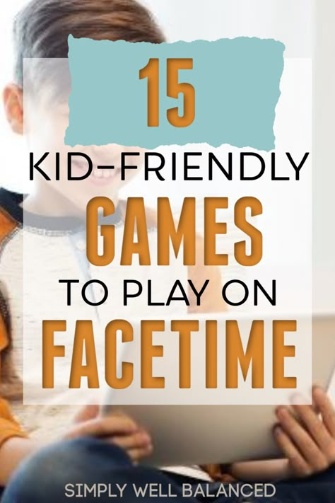 Games To Play On Facetime, Facetime Games, Virtual Games For Kids, Games With Family, Easy Games For Kids, Zoom Activities, Friends Games, Zoom Online, Cumpleaños Harry Potter