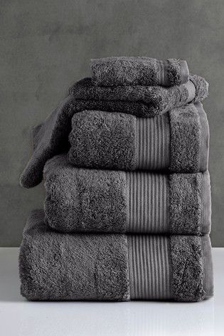 Egyptian Cotton Towels, Bathroom Themes, Gray Towels, Large Baths, Towel Sets, Striped Towels, Blue Towels, Face Cloth, Luxury Towels