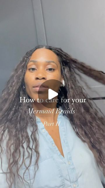 Melanin Hair Studio 👑 Tiffany on Instagram: "Part II - How to care for your Mermaid Braids" How To Mermaid Braid, Mermaid Braids Black Women, Mermaid Box Braids, Mermaid Knotless Braids, Mermaid Braids Black Hair, Mermaid Braids, Night Care, Mermaid Braid, Hair Growing Tips