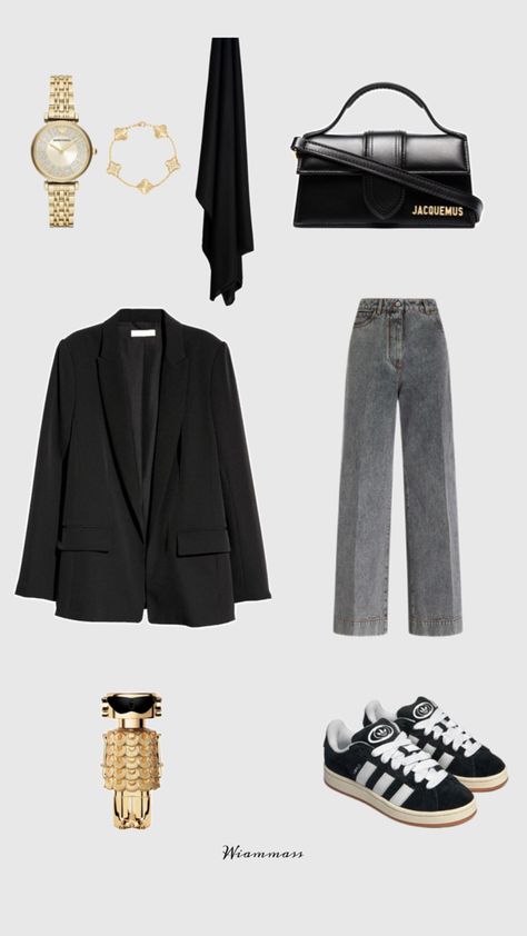 Black blazer outfit Black Hijab Outfit, Black Blazer Outfit, Black Hijab, Outfit Blazer, Blazer Outfit, Blazer Black, Blazer Outfits, Hijab Outfit, Black Blazer