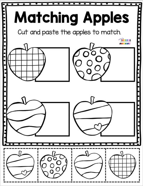 Apple Sequencing Preschool, Free Apple Printables, Apples Kindergarten, Apple Activities Kindergarten, Fun Activities For Kindergarten, Fall Activities For Kindergarten, Apple Tasting, September Apples, Apple Counting