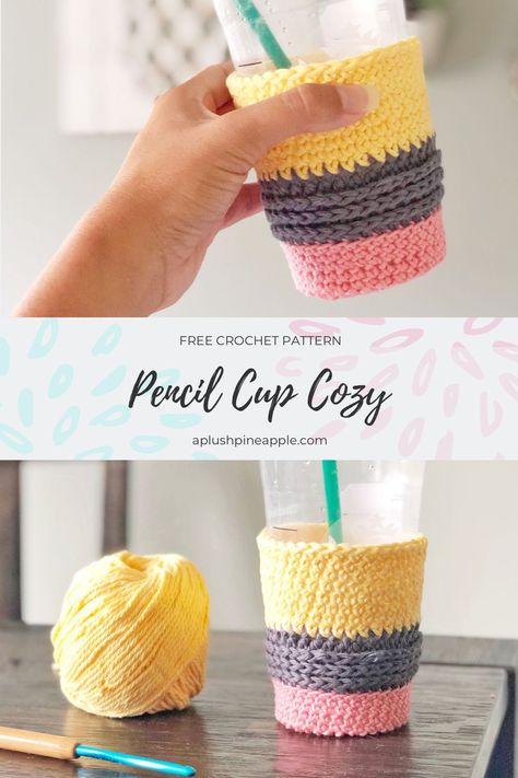 Crochet Cup Sleeve, Crochet Teacher Gifts, Cup Cozy Crochet Pattern, Crochet Mug, Crochet Mug Cozy, Crochet Coffee Cozy, Yarn Creations, Crochet Cup Cozy, Cozy Crochet Patterns