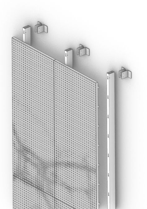 Corrugated Perforated Metal, Perforated Facade Design, Perforated Metal Cladding, Perforated Steel Facade, Shading Devices Architecture Facades, Aluminium Panel Facade, Perforated Metal Facade Detail, Perforated Metal Panel Facade, Metal Cladding Detail