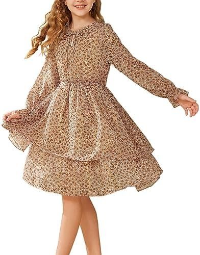 Amazon.com: GRACE KARIN Girls Floral Dress Fall Long Sleeve Smocked Waist A-Line Casual Dresses Size 7-8 Green: Clothing, Shoes & Jewelry Floral Dress Fall, Girls Fall Dresses, Fall Floral Dress, Green Clothing, Girls Floral Dress, Girls Fall, Long Sleeve Floral Dress, Girl Falling, Smock Dress