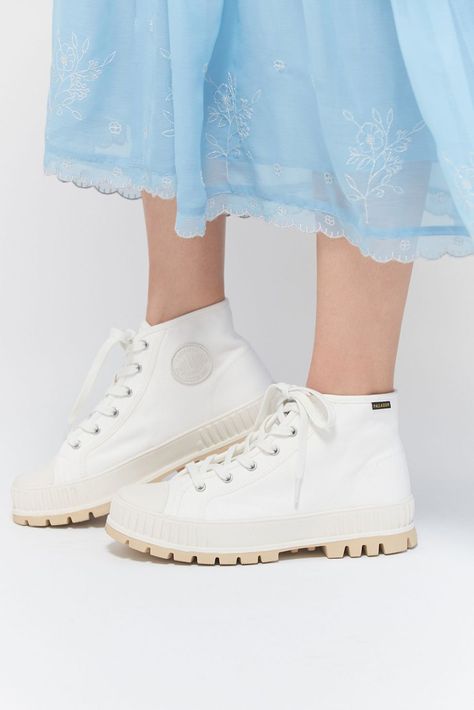 Palladium Pallashock Mid Boot | Urban Outfitters Palladium Pampa Hi, Palladium Boots, Mid Boots, Woven Labels, Stella Mccartney Elyse, Nubuck Leather, Minimal Fashion, Leather Sneakers, Honeycomb