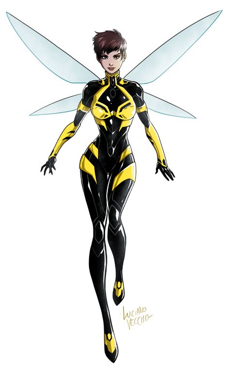 Marvel Wasp, Janet Van Dyne, Superhero Images, Marvel Character Design, Van Dyne, Marvel Heroines, Ultimate Marvel, Heroes Book, Avengers Characters