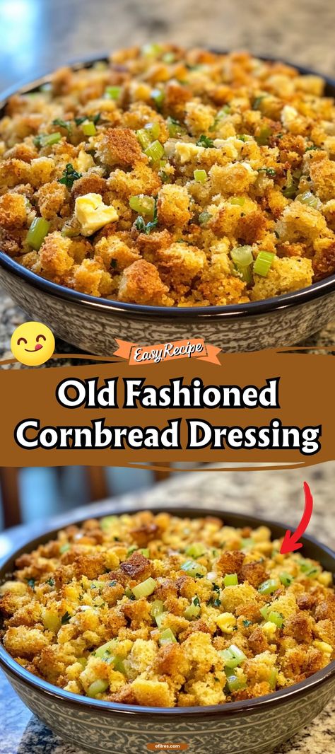 Old Fashioned Cornbread Dressing Old Fashioned Southern Cornbread Dressing, Bread And Cornbread Dressing, Classic Cornbread Dressing Recipe, Homemade Dressing Recipes Thanksgiving, Holiday Dressing Recipes, How Long To Cook Dressing In The Oven, Cornbread Dressing Without Eggs, Homemade Cornbread Stuffing Recipe Thanksgiving, Old Fashioned Cornbread Dressing Recipe