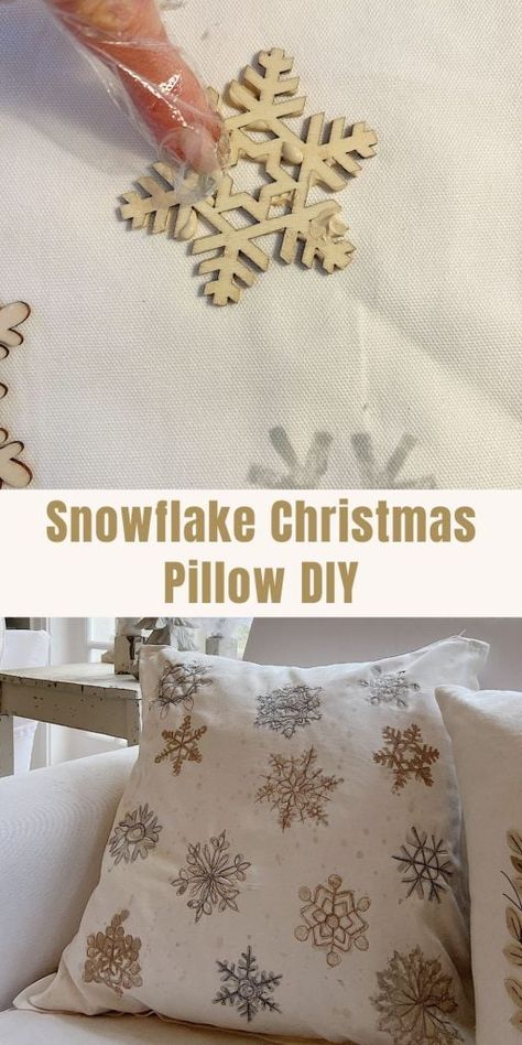 Diy Painted Pillow Covers, Christmas Pillow Covers Diy, Christmas Pillows Diy Sewing Projects, Christmas Pillows To Make, Diy Christmas Pillow Covers, Diy Christmas Pillows, Snowflake Pillows, Christmas Pillows Diy, Winter Pillow Covers