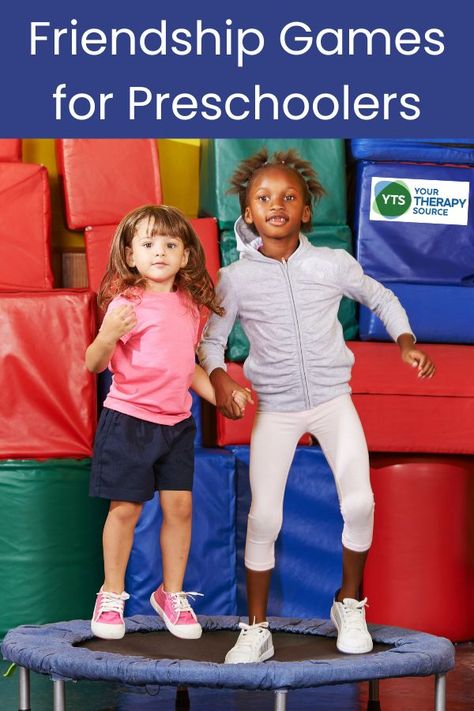 Friendship Games for Preschool - Your Therapy Source Friendship Gross Motor Preschool, Preschool Team Building Activities, Friendship Games Preschool, Friendship Theme For Toddlers, Friendship Games For Kids, Friendship Theme Preschool, Friendship Activities Preschool, Teaching Friendship, Pre K Games