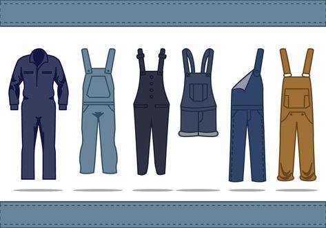 Free Overalls Vector Overall Sketch, Flat Pants, Flat Pant, Line Texture, Free Vector Art, Fashion Sketches, Fashion Flats, Vector Art, Template Design