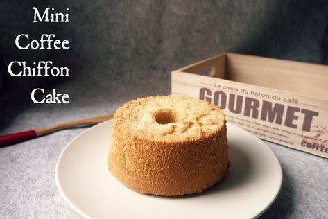 Mini Chiffon Cake Recipe, Mini Chiffon Cake, Chiffon Cake Recipe, Plain Cake, Cake Writing, Gourmet Cakes, Coffee Mix, Cake Making, Big Cakes