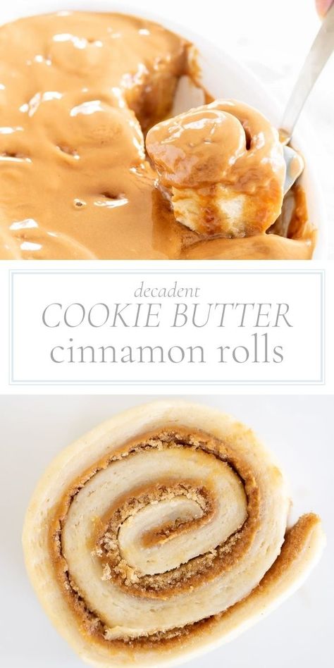 Cookie Butter Icing, Butter Cinnamon Rolls, Butter Cinnamon, Brunch Items, Family Desserts, Julie Blanner, Butter Icing, Breakfast Bites, Cookie Butter