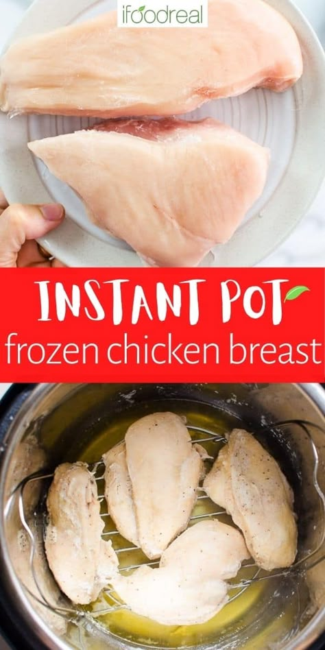 Frozen Chicken Breast Recipes, Instant Pot Chicken Breasts, Chicken Breast Instant Pot Recipes, Cook Frozen Chicken, Cooking Frozen Chicken Breast, Cooking Frozen Chicken, Instant Pot Pork, Healthy Instant Pot Recipes, Instant Pot Recipes Chicken