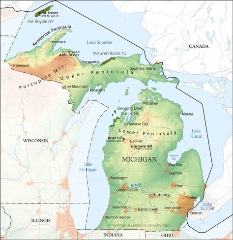 Fictional Maps, Great Lakes Michigan, Bay City Michigan, Saginaw Michigan, Map Of Michigan, Michigan Map, Midwest Region, Us State Map, Canada Pictures