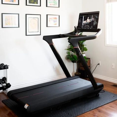 My Peloton Tread Review as an Outdoor Runner Treadmill Room Ideas, Treadmill Room, Peloton Room Ideas, Peloton Tread, Home Office And Gym, Peloton Room, Running Room, Women's Workout Plan, Clean Eating Plans