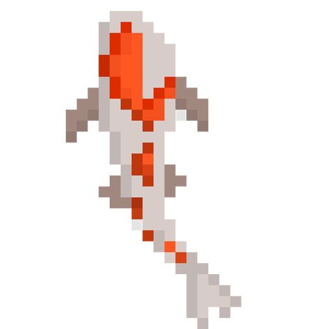 Aquatic Pixel Art, Koi Fish Bead Pattern, Minecraft Koi Fish Build, Pixel Art Koi Fish, Pixel Koi Fish, Minecraft Koi Fish, Koi Pixel Art, Koi Fish Pixel Art, Fish Minecraft