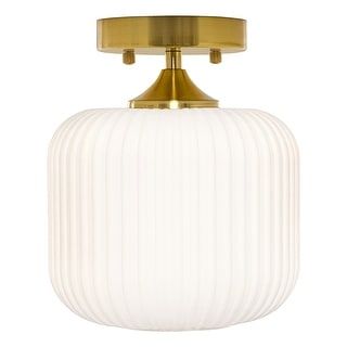 Ignace River of Goods Brushed Gold Metal 8.25-Inch Ceiling Light with Green Glass Globe Shade - 8" x 8" x 8.25" - Bed Bath & Beyond - 36932293 Light Bed, Mount Ceiling Lights, Best Brushes, Semi Flush Ceiling Lights, Flush Ceiling Lights, Semi Flush Mount, Lighting Store, Flush Mount Ceiling, Glass Globe