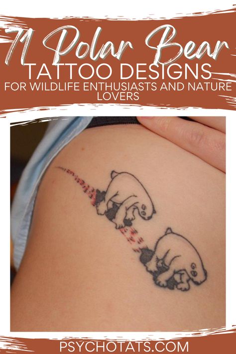 Polar Bear Tattoo Polar Bear Tattoo, Celestial Pattern, Bear Tattoo Designs, New Tattoo Designs, Cute Polar Bear, Bear Tattoo, Polar Bears, White Fur, Animal Tattoos