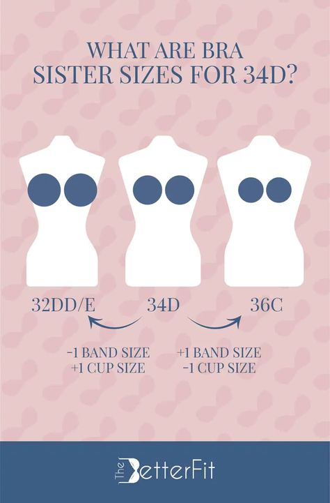 How Big Is a 34D Bra Cup Size? | TheBetterFit Cup Size Chart, 30d Bra, Dd Bra Size, Breast Sizes Chart, Bra Cup Size, Correct Bra Sizing, Bra Measurements, Big Bra, 32d Bra