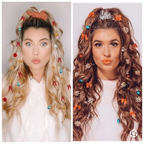 http://liketk.it/33xBw @liketoknow.it #liketkit Ugly Sweater Hair Ideas, Crazy Holiday Hair Christmas, Christmas Hair And Makeup, Under Shaved Hair, Blue Hair Colour, Sky Blue Hair, Ideas For Long Hair, Balayage Ideas, Christmas Party Hairstyles