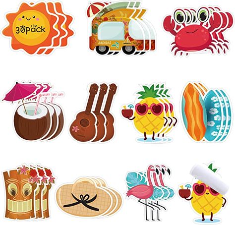 AmazonSmile : 30 Packs Flamingo Sticky Notes Funny Tropical Pineapple Sticky Notes Hawaiian Sticky Notes Beach Theme Note Pads for Office School Holiday Summer Party Favors Luau Party, 10 Styles (Beach Style) : Office Products Funny Sticky Notes, Hawaiian Luau Party Decorations, Summer Party Favors, Luau Party Decorations, Hawaiian Luau Party, Fish Extender, Stick Notes, Luau Theme, School Holiday