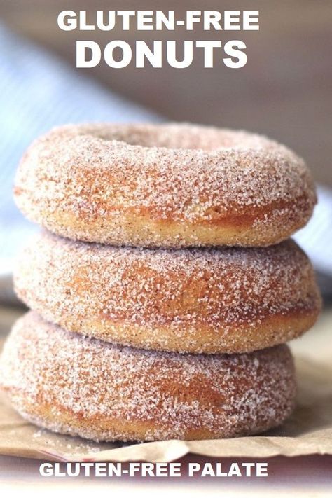 Gluten Free Donuts Easy, Gluten Free Easter Breakfast, Gluten Free Cinnamon Desserts, Baked Gluten Free Donut Recipes, Gluten Free Donuts Recipe, Gluten Free Air Fryer Donut Recipes, Gluten Free Dairy Free Treats, Easter Baking Gluten Free, Gluten Free Dairy Free Donut Recipe