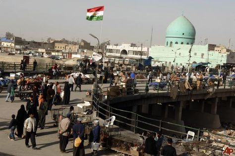 Market St. Bridge. Kirkuk, Iraq. Kirkuk City, Mesopotamia, Draw On Photos, Cloud Gate, Small World, Iraq, Four Square, Home Remedies, Bridge