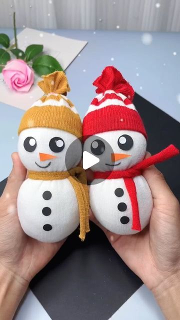 Artcraft on Instagram: "Beautiful craft made out of cotton and socks. . . . . . #crafts #handmade #art #diy #craft #crafting #love #creative #crafty #handcrafted #cottoncraft" Snowman From Socks, Sock Santa Claus Diy, Easy Xmas Crafts For Kids, Diy Sock Toys, Sock Snowman Craft, Penguin Crafts, Sock Snowman, Puppets For Kids, Santa Socks